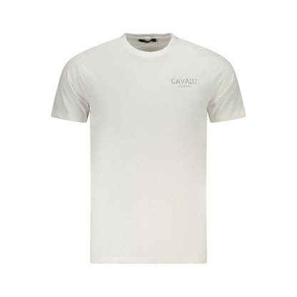 Cavalli Class Herren-T-Shirt aus weißer Baumwolle