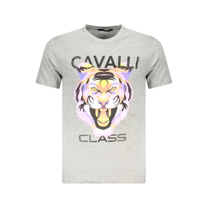 Cavalli Class Braunes Herren-T-Shirt aus Baumwolle