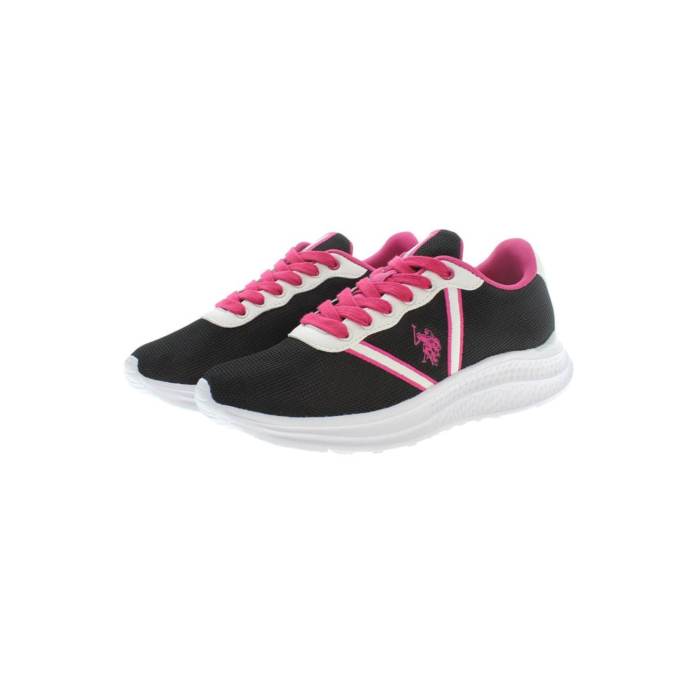 US POLO ASSN. Schwarze Polyester-Damen-Sneaker