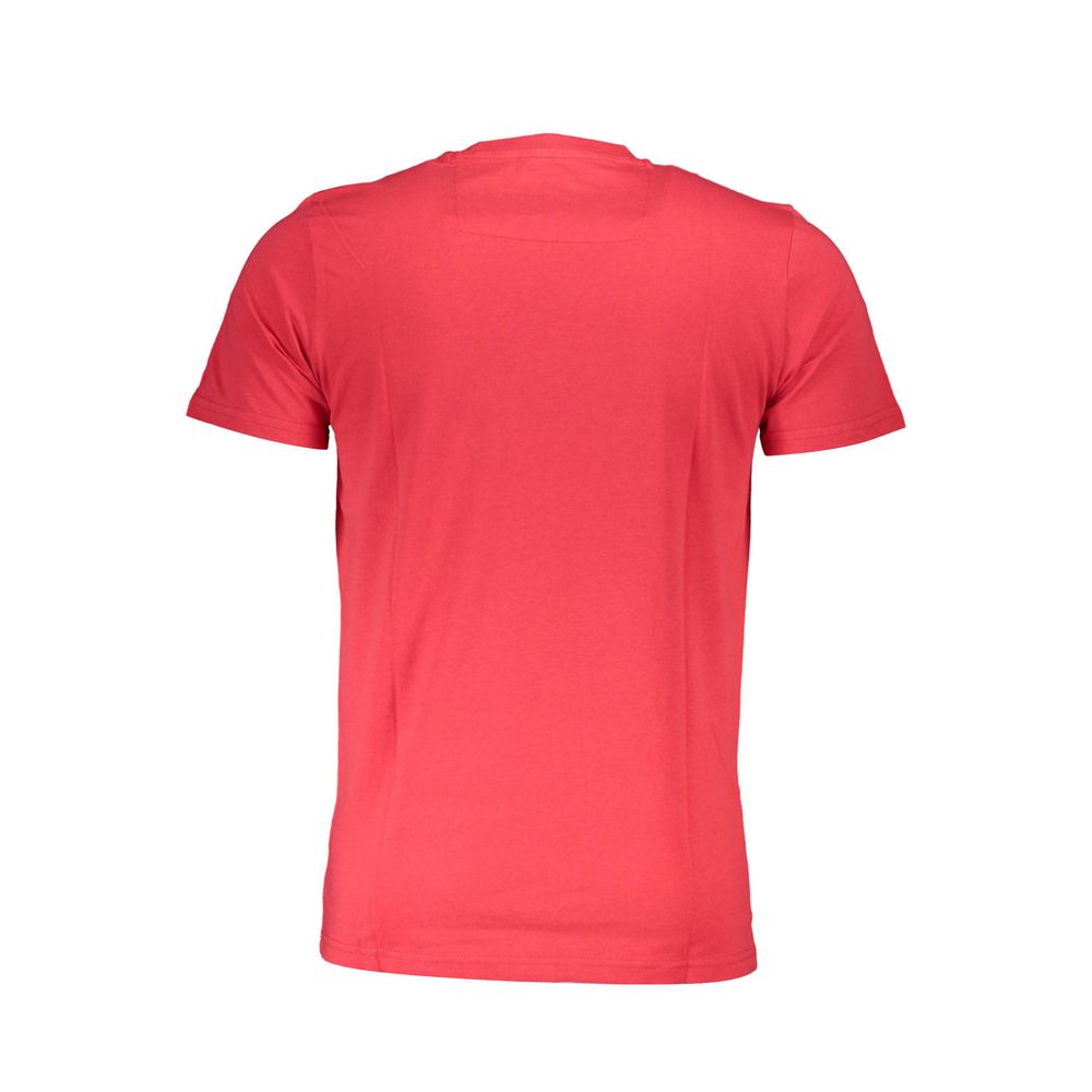 Cavalli Class Rotes Herren-T-Shirt aus Baumwolle