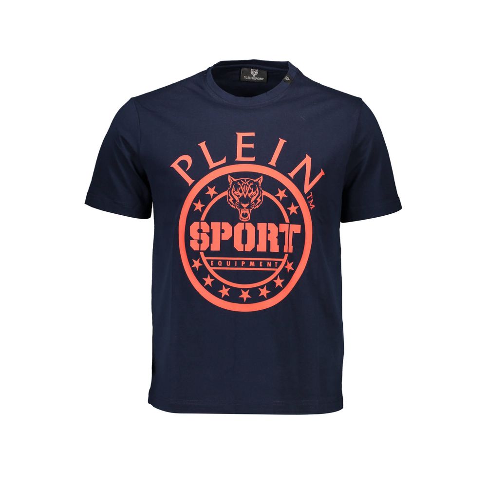 Plein Sport Blaues Baumwoll-T-Shirt für Herren