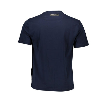 Plein Sport Blaues Baumwoll-T-Shirt für Herren