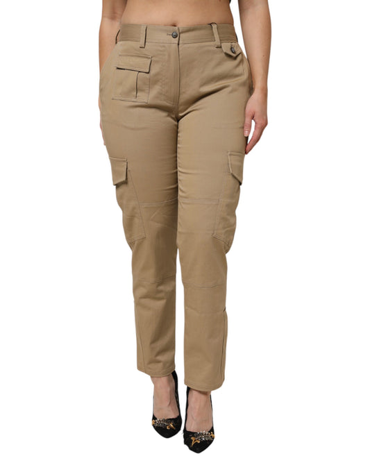 Dolce & Gabbana Brown Cotton Cargo Tapered Pants