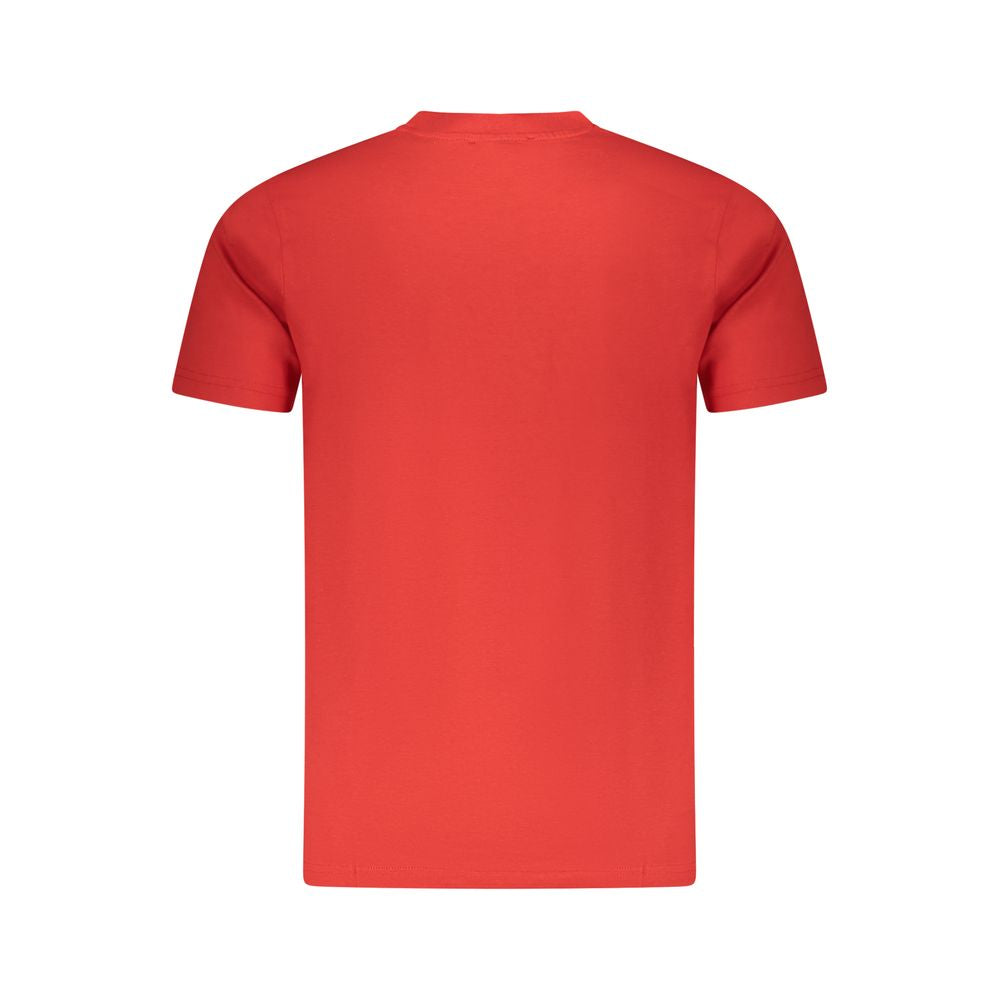 Cavalli Class Rotes Herren-T-Shirt aus Baumwolle
