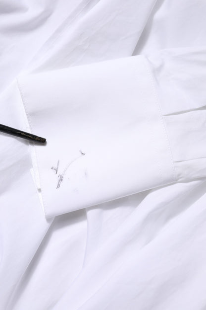 Dolce &amp; Gabbana – Weißes Baumwollhemd mit Kragen und langen Ärmeln