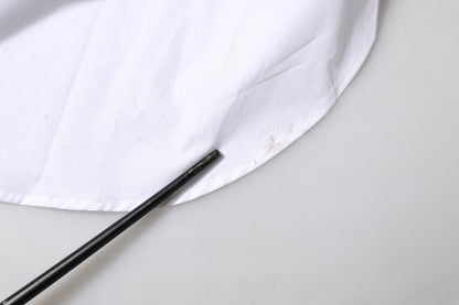 Dolce &amp; Gabbana – Weißes Baumwollhemd mit Kragen und langen Ärmeln