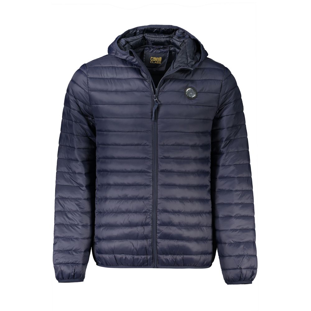 Cavalli Class Blaue Polyamid-Herrenjacke
