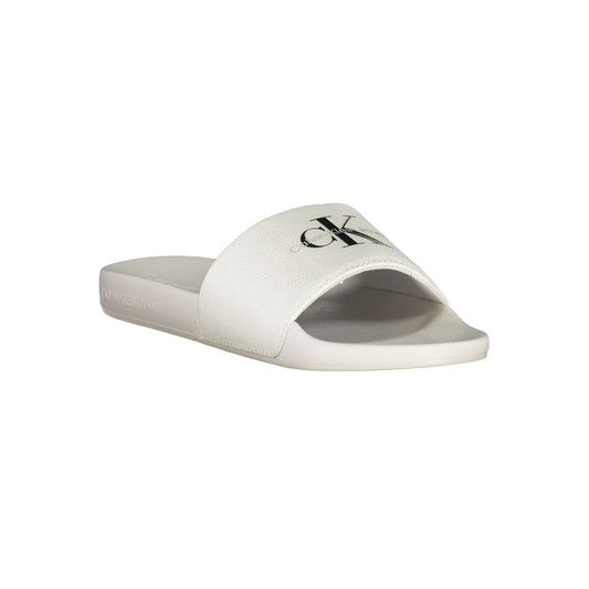 Calvin Klein Weiße Polyester-Damensandalen