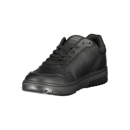 Tommy Hilfiger – Schwarze Leder-Sneaker für Herren