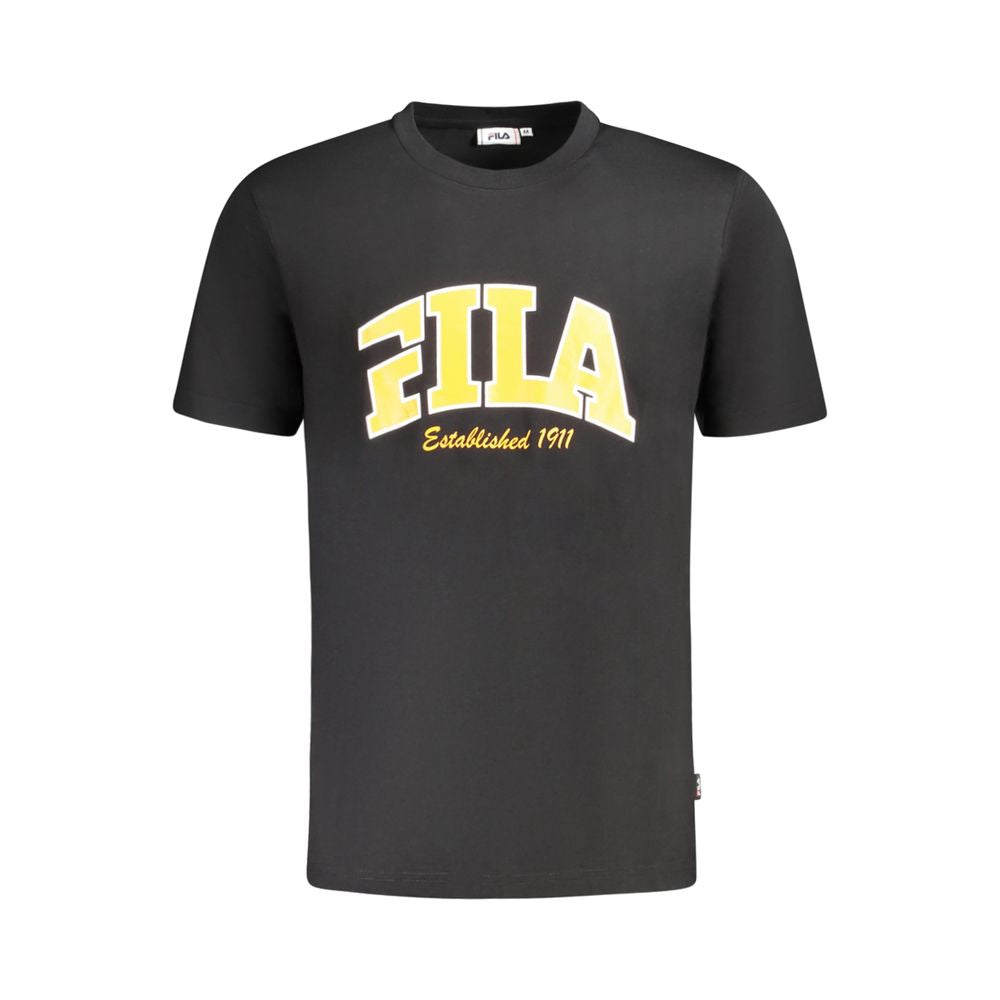 Fila Schwarzes Baumwoll-T-Shirt für Herren