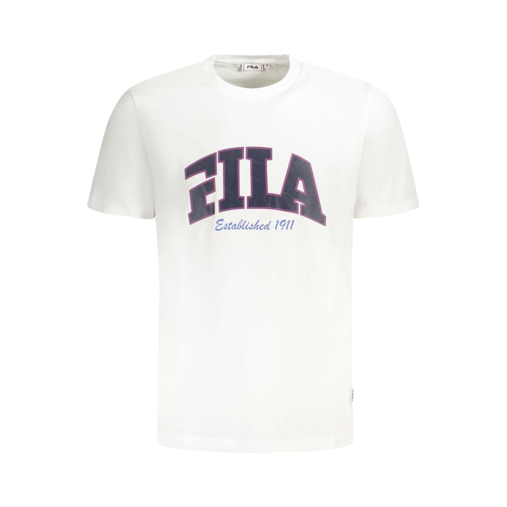 Fila – Weißes Baumwoll-T-Shirt für Herren