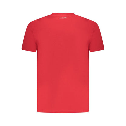 Trussardi Rotes Herren-T-Shirt aus Baumwolle