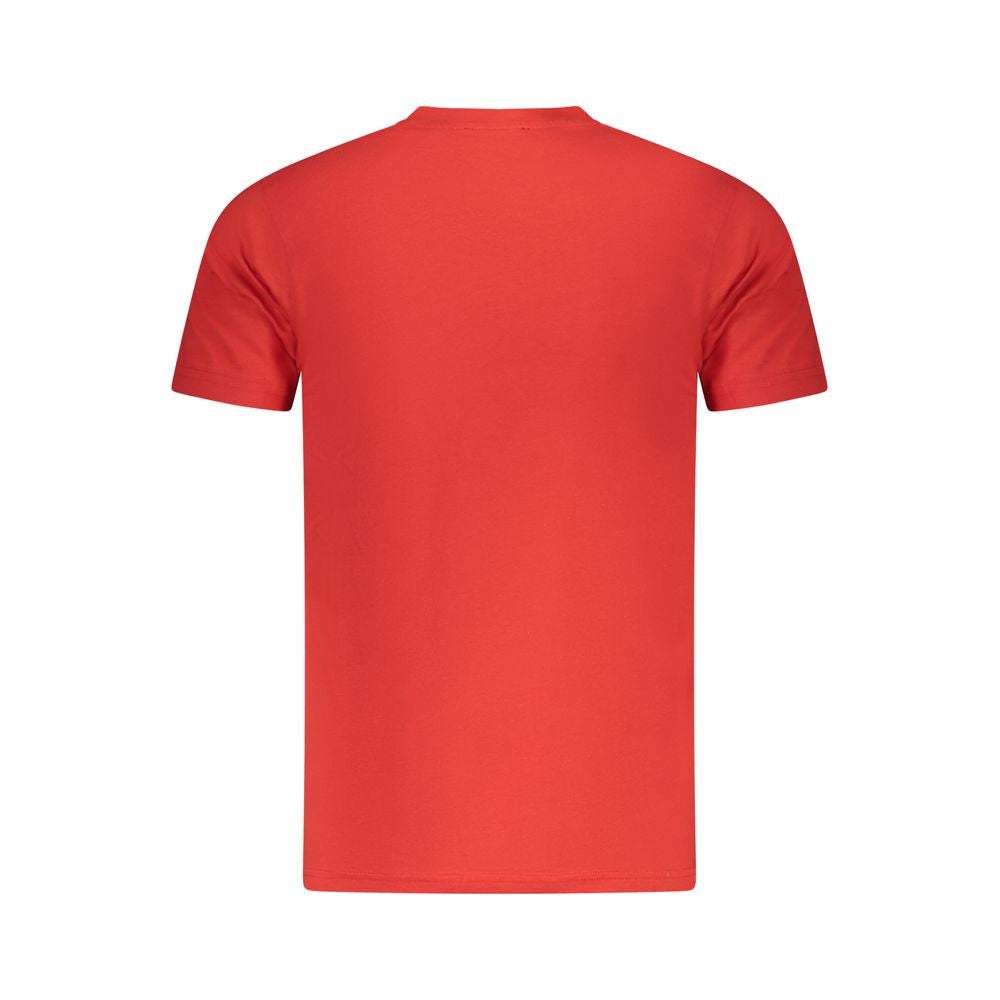 Cavalli Class Rotes Herren-T-Shirt aus Baumwolle