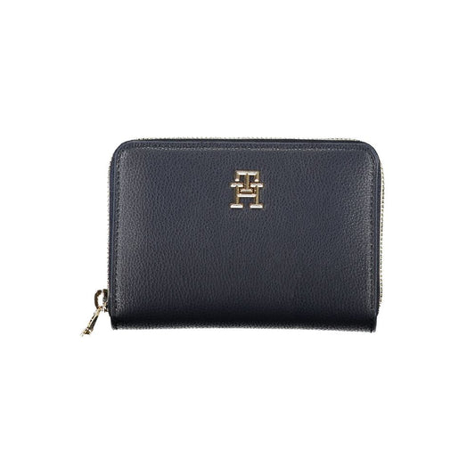 Tommy Hilfiger – Elegante, blaue Mehrzweck-Geldbörse mit Reißverschluss