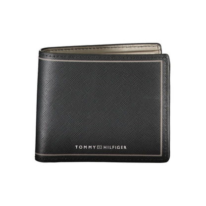 Tommy Hilfiger – Schwarze Lederbrieftasche