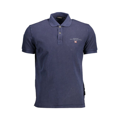 Napapijri Blaues Herren-Poloshirt aus Baumwolle