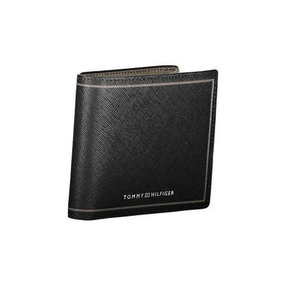 Tommy Hilfiger – Schwarze Lederbrieftasche