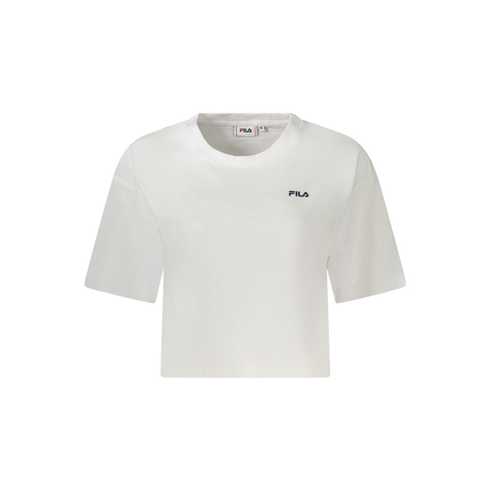 Fila – Weißes Baumwoll-T-Shirt für Damen