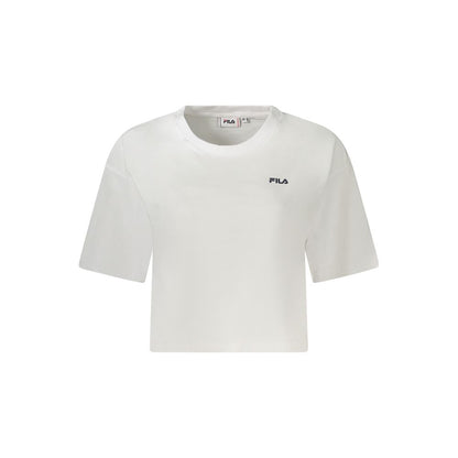 Fila – Weißes Baumwoll-T-Shirt für Damen