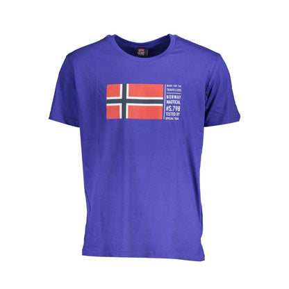Norwegen 1963 Blaues Baumwoll-T-Shirt für Herren