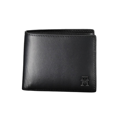 Tommy Hilfiger – Schwarze Lederbrieftasche für Herren