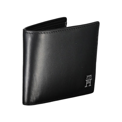 Tommy Hilfiger – Schwarze Lederbrieftasche für Herren