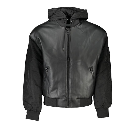 Calvin Klein – Schwarze Polyethylen-Herrenjacke