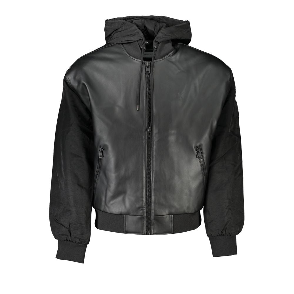 Calvin Klein – Schwarze Polyethylen-Herrenjacke