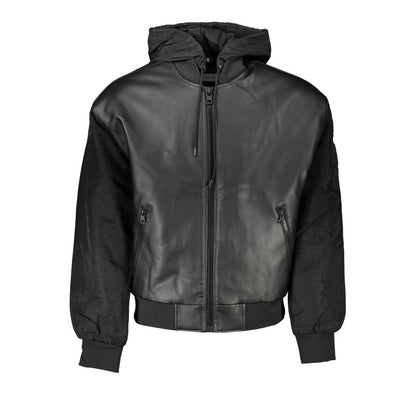 Calvin Klein – Schwarze Polyethylen-Herrenjacke