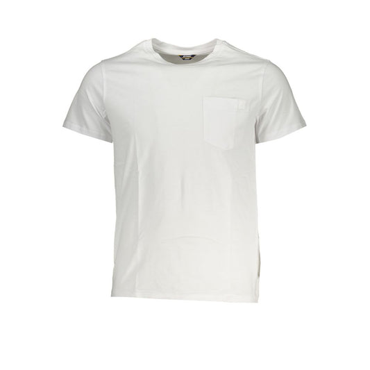 K-WAY – Elegantes weißes Baumwoll-T-Shirt mit Taschendetail