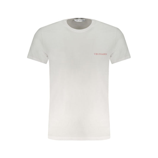 Weißes Baumwoll-T-Shirt von Trussardi