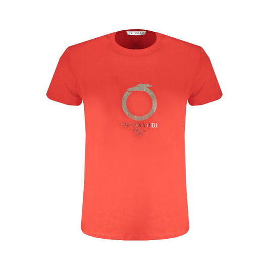 Rotes Baumwoll-T-Shirt von Trussardi
