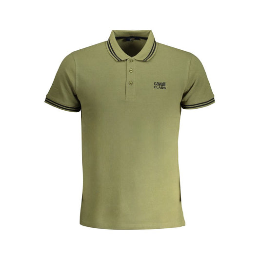 Grünes Poloshirt aus Baumwolle von Cavalli Class
