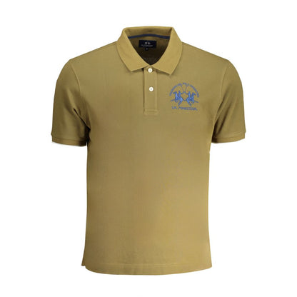 La Martina Grünes Baumwoll-Poloshirt