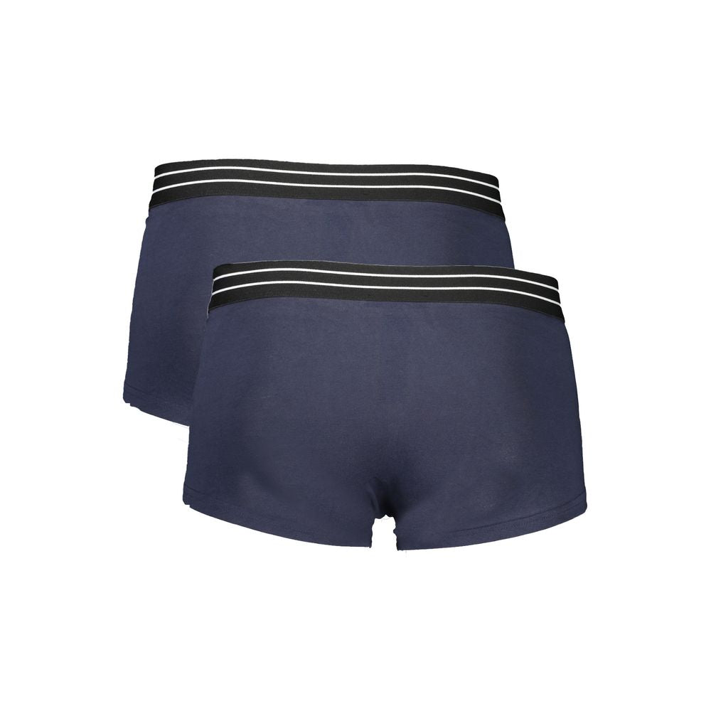 Cavalli Class Herren-Boxershorts aus blauer Baumwolle