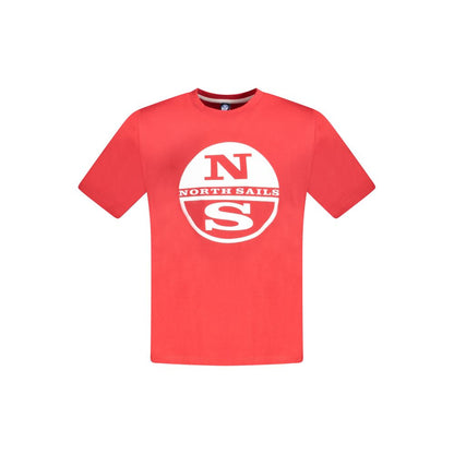 North Sails Herren T-Shirt aus roter Baumwolle