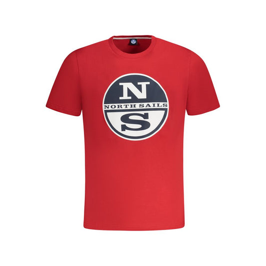 North Sails Herren T-Shirt aus roter Baumwolle
