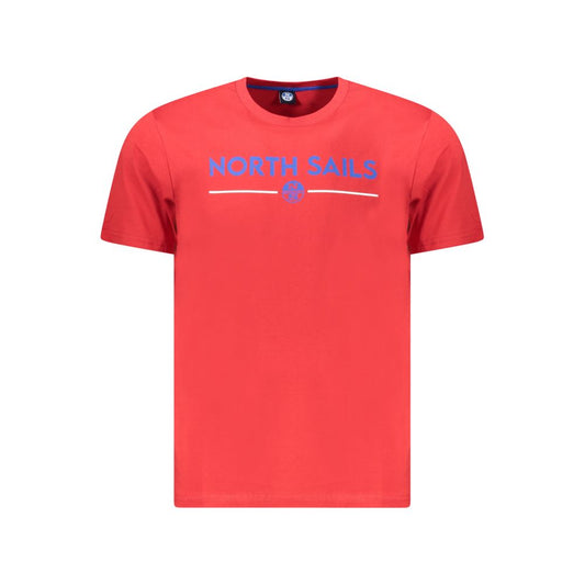North Sails Herren T-Shirt aus roter Baumwolle