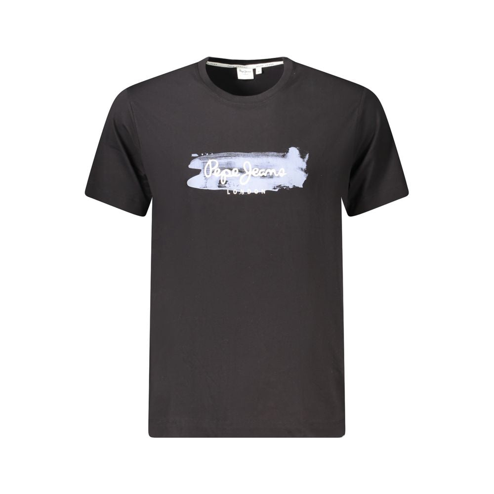 Pepe Jeans – Schwarzes Herren-T-Shirt aus Baumwolle