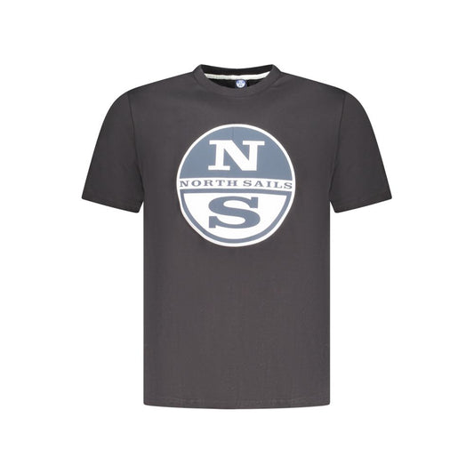 North Sails Herren-T-Shirt aus schwarzer Baumwolle