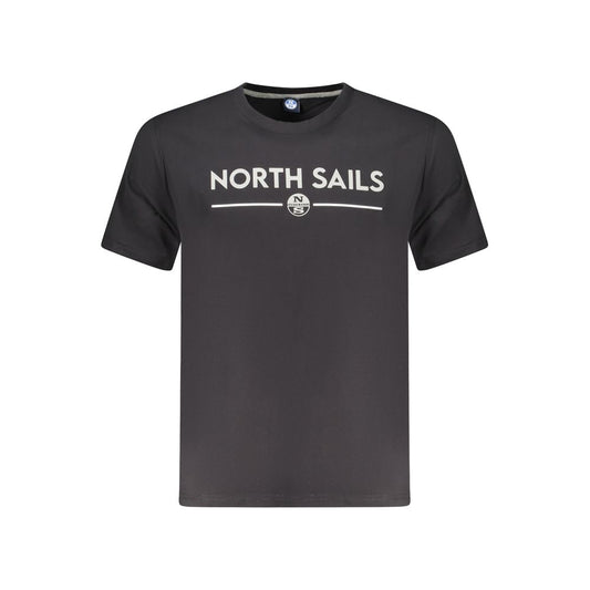 North Sails Herren-T-Shirt aus schwarzer Baumwolle