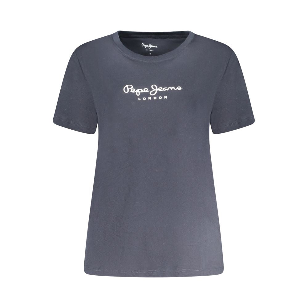 Pepe Jeans – Blaues Baumwoll-T-Shirt für Damen