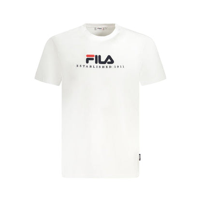 Fila – Weißes Unisex-T-Shirt aus Baumwolle