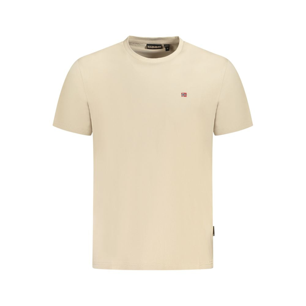 Napapijri Beige Baumwoll-T-Shirt für Herren
