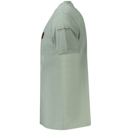 Napapijri Grünes Herren-T-Shirt aus Baumwolle