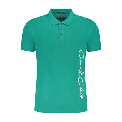 Cavalli Class Grünes Poloshirt aus Baumwolle für Herren