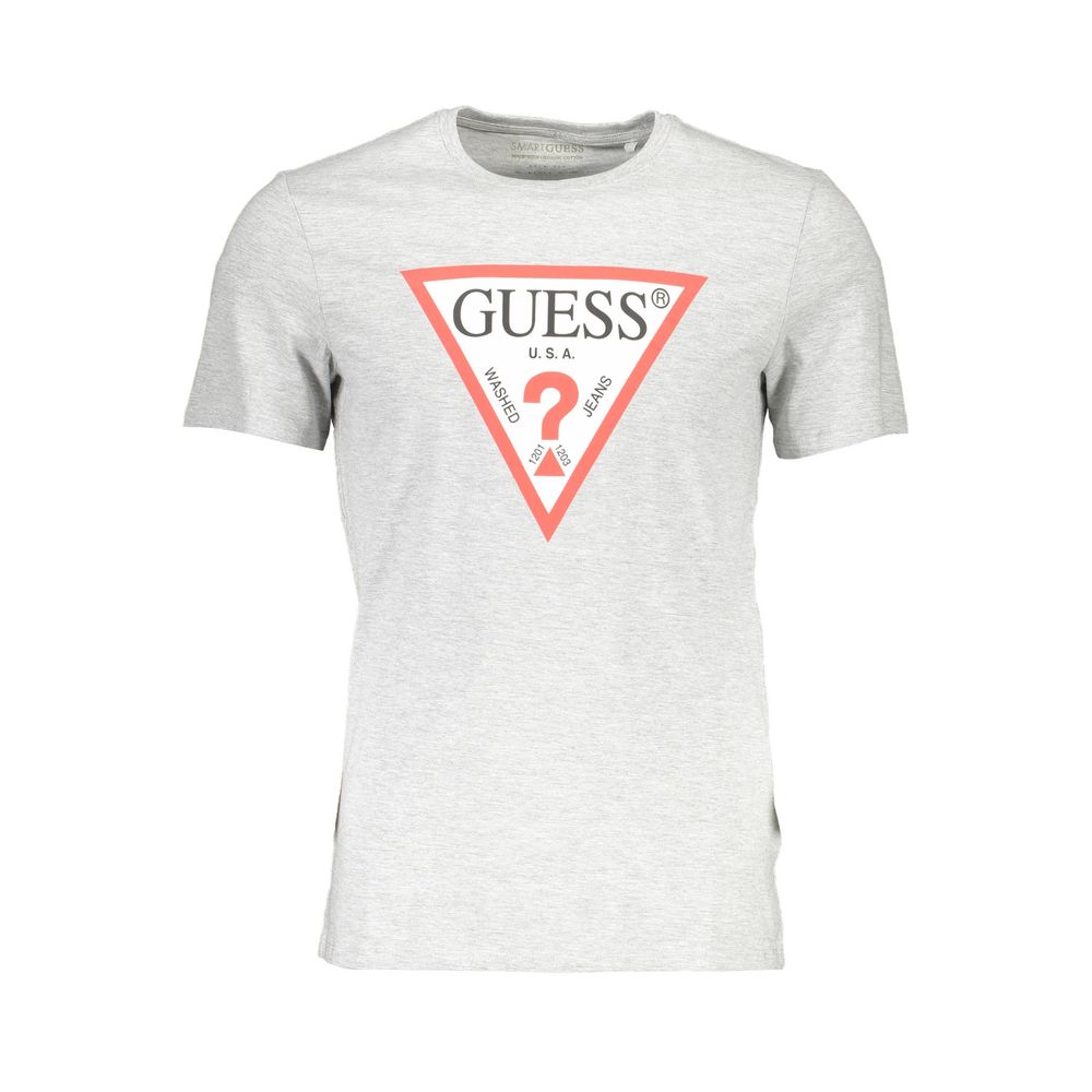 Guess Jeans Braunes Herren-T-Shirt aus Baumwolle