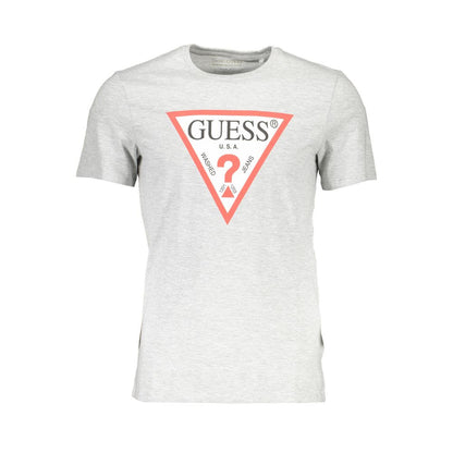 Guess Jeans Braunes Herren-T-Shirt aus Baumwolle