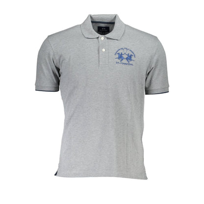 La Martina Herren Poloshirt aus brauner Baumwolle