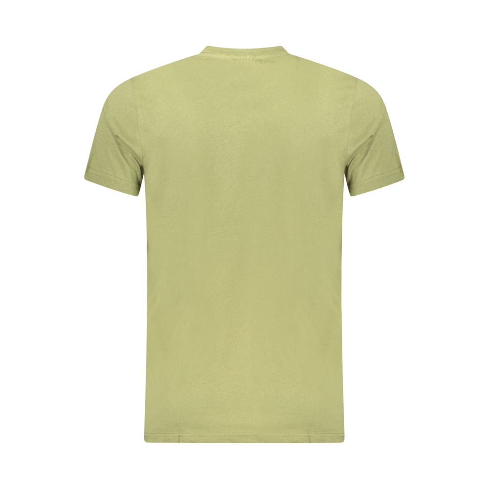 Cavalli Class Grünes Herren-T-Shirt aus Baumwolle